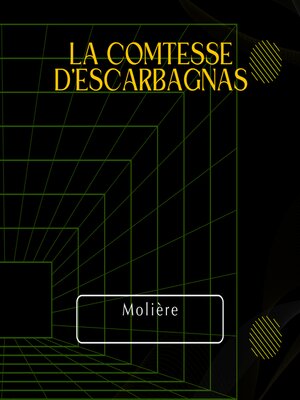 cover image of La Comtesse d'Escarbagnas